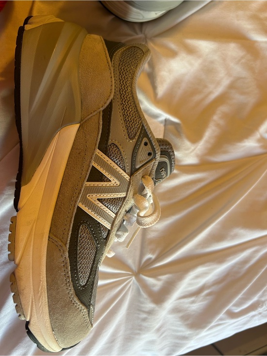 New Balance Grey and White Mesh Suede Trainer main image 4